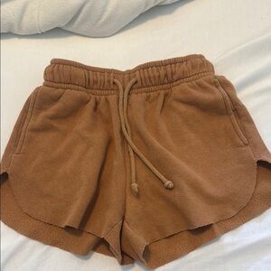 Wild Fable Brown Athletic Shorts with Elastic Waistband